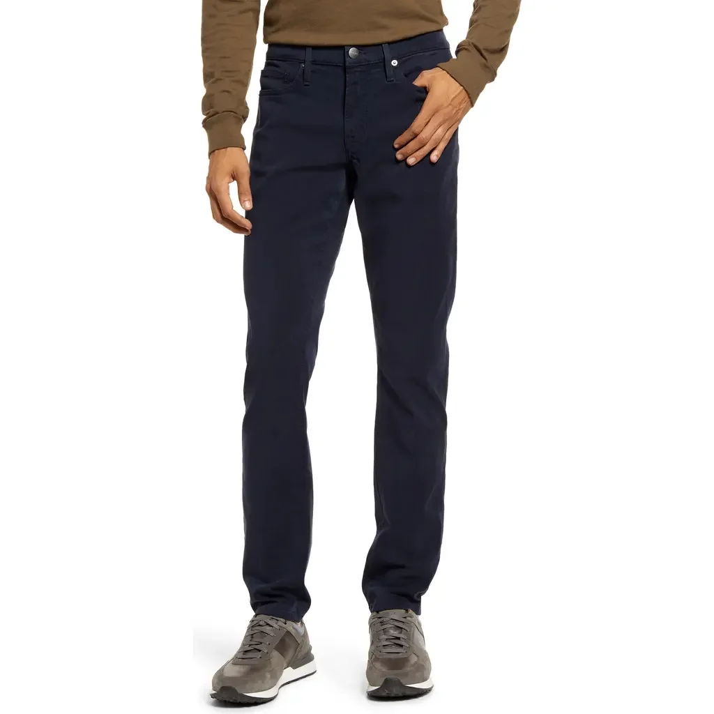 FRAME FRAME L'Homme Slim Fit Five-Pocket Twill Pants in Navy — Men Winter navy Pants