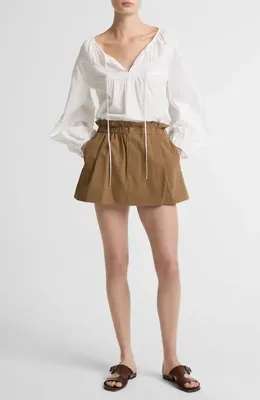 Vince Vince Mid Rise Pull-On Skort in Almondine — Women Autumn camel