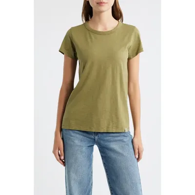 rag & bone rag & bone The Slub Cotton T-Shirt in Olive — Women Autumn khaki Tops