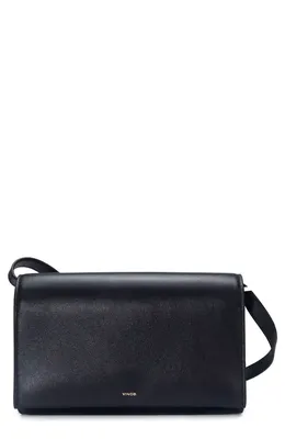 Vince Vince Leather Crossbody Wallet in Black — Women Winter black Accessories