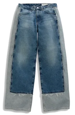 AG Adria Low Rise Baggy Wide Leg Jeans in 13 Years Otherworldly — Women Summer blue Pants