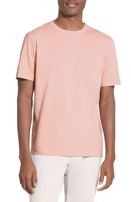 Theory Theory Essential in Cosmos Slub Cotton Tee in Chalk Pink — Men Spring pink T-Shirts & Tees