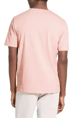 Theory Theory Essential in Cosmos Slub Cotton Tee in Chalk Pink — Men Spring pink T-Shirts & Tees