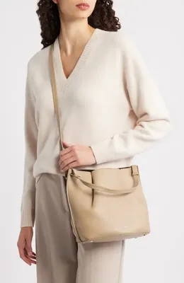 Vince Vince Ava Leather Crossbody Bag in Sandtrail — Women Autumn beige Accessories