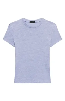 Theory Theory 2 Nebulous Organic Cotton Tiny Tee in Lavender Glow — Women Summer silver Tops