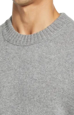 FRAME FRAME Cashmere Crewneck Sweater in Gris — Men Summer silver Tops
