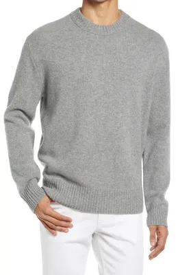 FRAME FRAME Cashmere Crewneck Sweater in Gris — Men Summer silver Tops