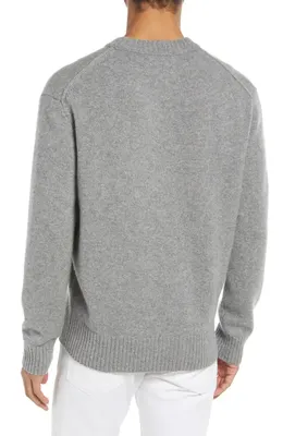 FRAME FRAME Cashmere Crewneck Sweater in Gris — Men Summer silver Tops