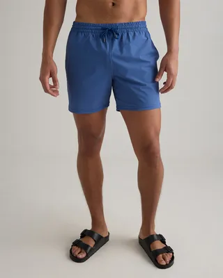 Quince Quince | Men's Italian Swim Trunks 5.5" in Navy Tonal Stripe — Men Winter navy Swimwear