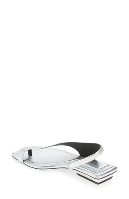 rag & bone rag & bone Liv Flat Sandal in Silver — Women Winter silver Shoes