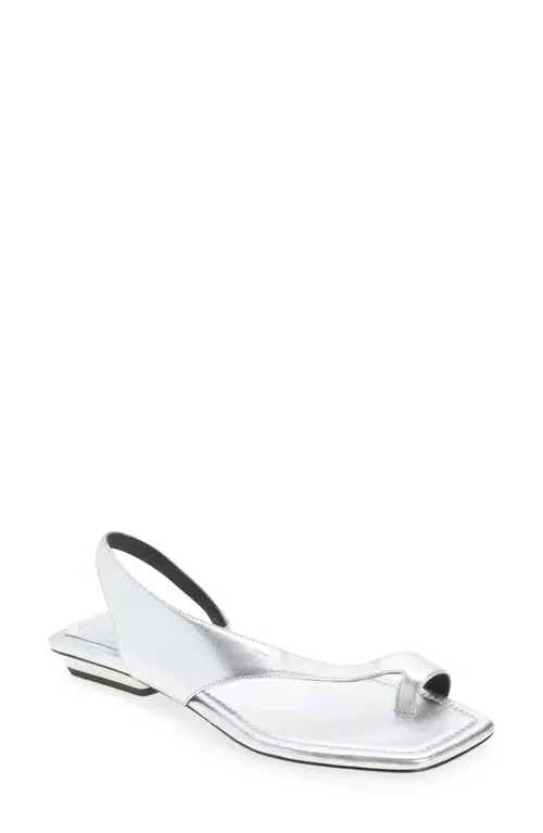 rag & bone rag & bone Liv Flat Sandal in Silver — Women Winter silver Shoes