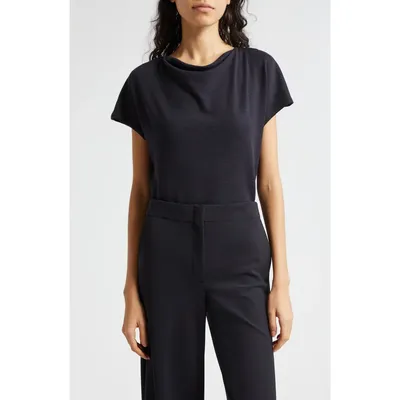 Vince Vince Cowl Neck Top in Coastal Blue — Women Winter black Tops