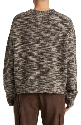 FRAME FRAME Crewneck Sweater in Marron Multi — Men Autumn grey Tops