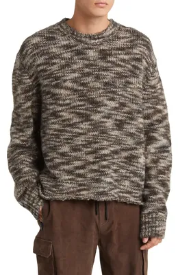 FRAME FRAME Crewneck Sweater in Marron Multi — Men Autumn grey Tops