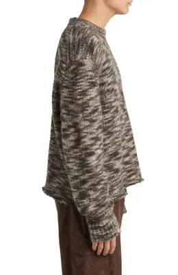 FRAME FRAME Crewneck Sweater in Marron Multi — Men Autumn grey Tops