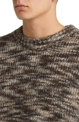 FRAME FRAME Crewneck Sweater in Marron Multi — Men Autumn grey Tops