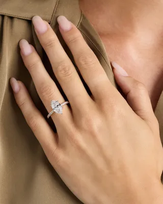 Quince Quince | Women's Lab Grown Diamond Marquise Petite Pave Engagement Ring 2.5ct in Yellow Gold in Yellow Gold — Women Spring Accessories