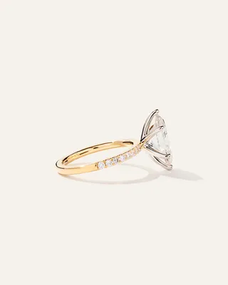 Quince Quince | Women's Lab Grown Diamond Marquise Petite Pave Engagement Ring 2.5ct in Yellow Gold in Yellow Gold — Women Spring Accessories