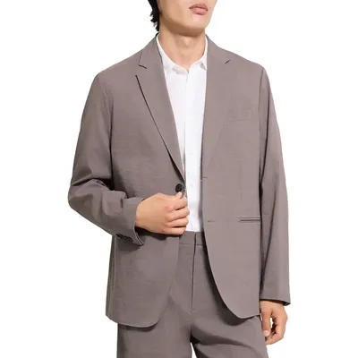 Theory Theory Standard Linen Blend Suit Jacket in Morel — Men Autumn grey Outerwear