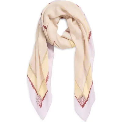 rag & bone rag & bone Astra Scribble Wool Scarf in Lavender Multi — Women Spring ivory Accessories