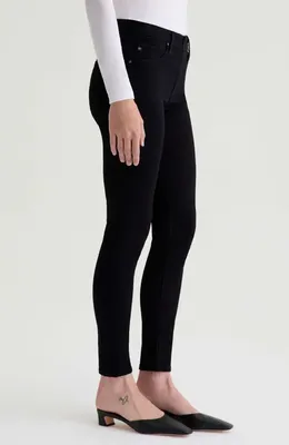 AG AG Farrah Mid Rise Ankle Skinny Jeans in Super Black — Women Winter black Jeans & Denim