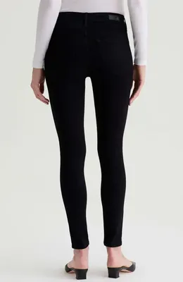 AG AG Farrah Mid Rise Ankle Skinny Jeans in Super Black — Women Winter black Jeans & Denim