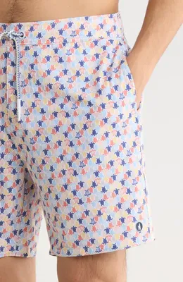 johnnie-O johnnie-O Shelly Swim Trunks in White — Men Spring purple Swimwear