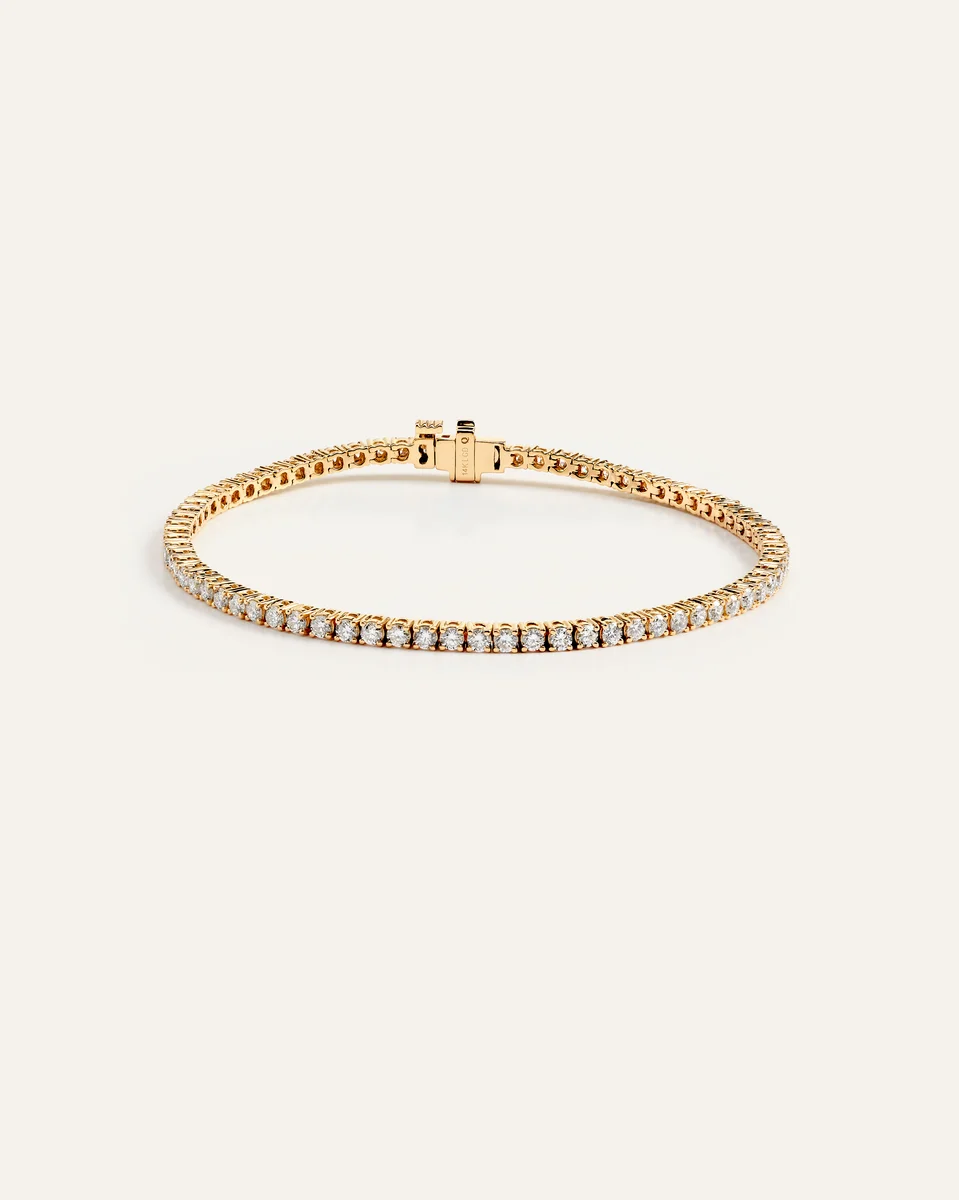 Quince Quince Women's 14K Gold Lab Grown Diamond Tennis Bracelet 3ctw in Yellow Gold — Women Spring yellow Accessories