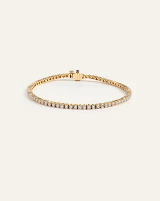 Quince Quince Women's 14K Gold Lab Grown Diamond Tennis Bracelet 3ctw in Yellow Gold — Women Spring yellow Accessories