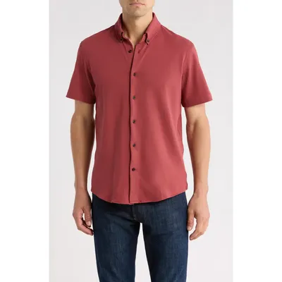 AG AG Rogan Linen Snap-Up Western Shirt in Heritage Adobe Clay — Men Autumn brown Tops