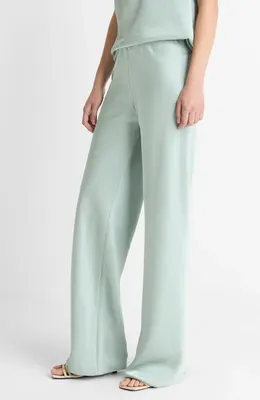 Vince Vince Colette High Waist Fluid Satin Bias Pants in Aloe Stone — Women Summer silver Trousers & Chinos