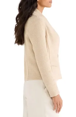 NIC+ZOE NIC+ZOE Mixed Media Jacket in Latte — Women Autumn tan Outerwear