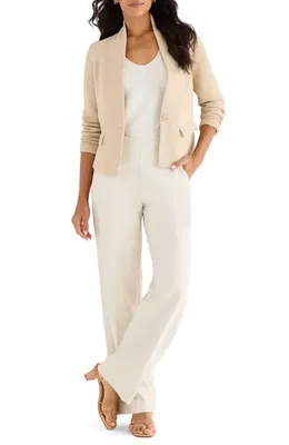 NIC+ZOE NIC+ZOE Mixed Media Jacket in Latte — Women Autumn tan Outerwear
