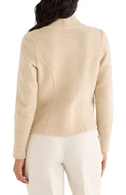 NIC+ZOE NIC+ZOE Mixed Media Jacket in Latte — Women Autumn tan Outerwear