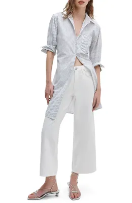 rag & bone rag & bone Andi High Waist Ankle Wide Leg Jeans in White — Women Winter white Pants