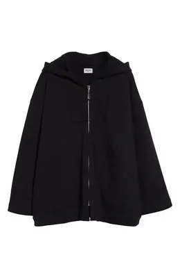 Bode Bode Sideline Cotton Zip-Up Hoodie in Black — Men Winter black Tops