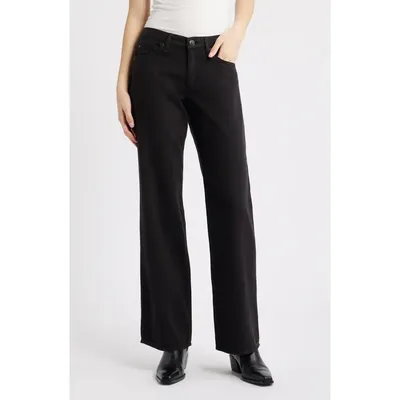 rag & bone rag & bone Cam Featherweight Low Rise Relaxed Straight Leg Jeans in Black — Women Winter black Pants