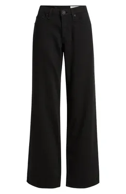 rag & bone rag & bone Cam Featherweight Low Rise Relaxed Straight Leg Jeans in Black — Women Winter black Pants