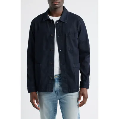 AG AG Roari Stretch Denim Chore Coat in Marine — Men Winter black Outerwear