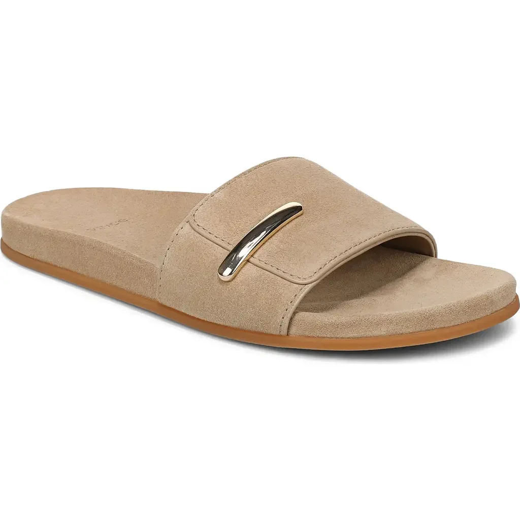 Vince Vince Sadie Slide Sandal in Tuscan Sand — Women Autumn beige Shoes