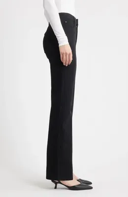 FRAME FRAME The Arrow High Waist Relaxed Bootcut Jeans in Black — Women Winter black Jeans & Denim