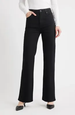 FRAME FRAME The Arrow High Waist Relaxed Bootcut Jeans in Black — Women Winter black Jeans & Denim