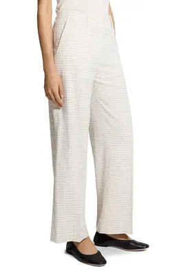 Theory Theory St Classic Check Pants in Natural Multi — Women Spring white Pants