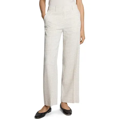Theory Theory St Classic Check Pants in Natural Multi — Women Spring white Pants