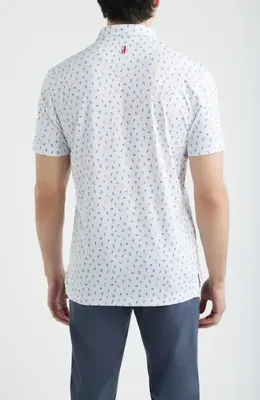 johnnie-O johnnie-O Tidebreaker Short Sleeve Polo Shirt in White — Men Winter white Tops