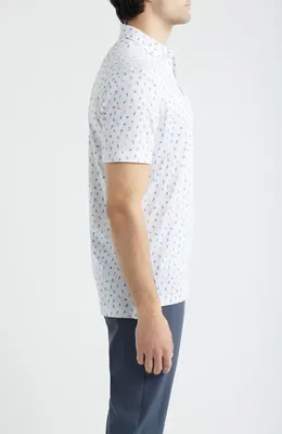 johnnie-O johnnie-O Tidebreaker Short Sleeve Polo Shirt in White — Men Winter white Tops