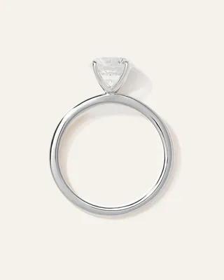 Quince Quince Women's Lab Grown Diamond Round Petite Classic Engagement Ring 1.50ct in Platinum — Women Summer white Accessories