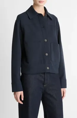 Vince Vince Crop Jacket in Coastal — Women Winter navy Outerwear