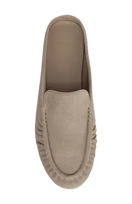 Vince Vince Tevin Ruched Apron Toe Mule in Dark Clay — Women Autumn grey Shoes