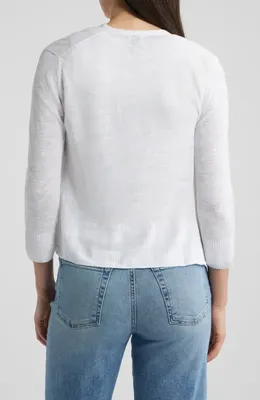 NIC+ZOE NIC+ZOE Slub Knit 4-Way Cardigan in Paper White — Women Winter white Tops